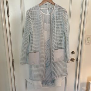 Elie Tahari Mesh Dress + Jacket